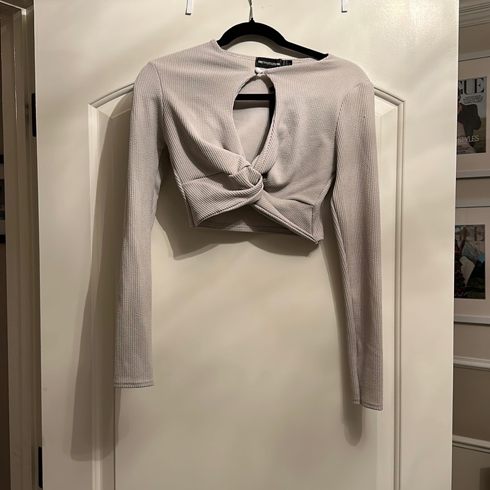 Pretty little things cropped long sleeve